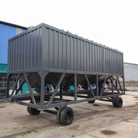 Silo Mobile per Ceneri Volanti da 60 Tonnellate, Silo Orizzontale per Stoccaggio Cemento, Silo Portatile su Ruote per Facile Trasporto