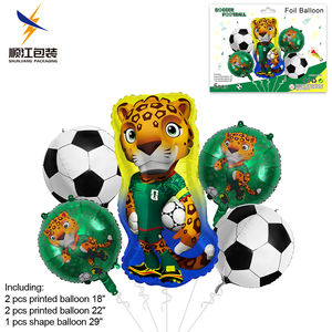 Kit de 5 Ballons de Décoration Thème Match de Football pour la Coupe <span class=keywords><strong>du</strong></span> Monde de Football 2026 – Ballons en Aluminium en Forme de Mascotte – Grande Vente - Product Image 4