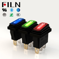 Interrupteur à bascule 12V LED SPST AC 6A 250V 10A 125V Bateau Commutateur