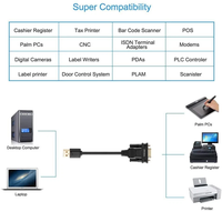 Adaptateur USB vers Série DB9 RS232, Câble avec Puce Prolific PL2303, Connecteur Mâle DB-9, 1,8 m
