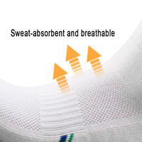 Vente en gros de chaussettes de badminton épaissies de haute qualité respirantes et confortables à la mode avec logo personnalisé pour hommes professionnels