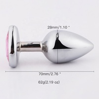 Vente chaude Métal Anal Jouets Simulation Développer Coeur En Acier Étanche plug anal