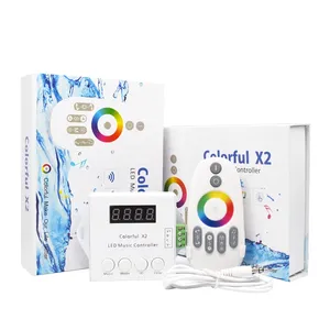 Controller LED Musicale X2 Colorato con Telecomando Touch RF, Max 1000 Pixel DC5V-24V per Strisce LED WS2812B WS2811/WS2813/USC1903 - Product Image 1