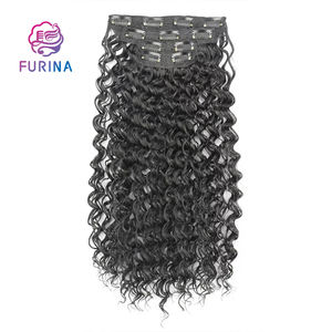 2025 Novel Small Afro Curly Clips en extensiones de cabello 4 piezas 11 Clips 22 PULGADAS 200 G Extensiones de cabello para mujeres negras - Product Image 2