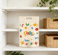 Sacs d'emballage autoportants refermables en PET+PE motif flocon de neige, design dessin animé, pour pâtisseries, snacks, bonbons, chips de pommes de terre, chewing-gum