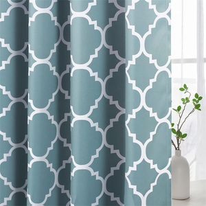 Rideaux occultants rideaux de fenêtre à œillets isolés thermiquement draperies imprimées marocaines géométriques pour salon chambre - Product Image 5