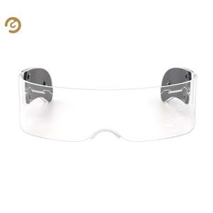 펜시 LED 라이트 업 안경 바이저 빛나는 사이버 펑크 미래의 코스프레 디자인 할로윈 크리스마스 공장 가격 뜨거운 판매 - Product Image 2