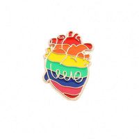 2025 pas cher en gros émail broche arc-en-ciel drapeau coeur dessin animé broches revers broche nouveauté concepteur en vrac