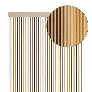 Rideau anti-mouches 125x240 cm avec franges en cordon tressé couleur or - Product Image 1