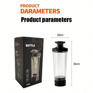 Nouvelle tasse à eau en plastique simple avec échelle graduée, tasse en plastique portable avec support magnétique pour téléphone, tasse à agitation automatique avec logo personnalisé - Product Image 4