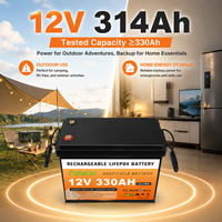 Stock UE DDP, batterie rechargeable Lifepo4 12v 100ah, batterie solaire, batteries lithium-ion 200ah 12V 314ah pour stockage d'énergie
