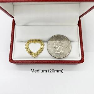 Duyizhao 14k Gold Plated Heart Framed <strong>Stud</strong> <strong>Earrings</strong> Push Back for Women Girl Jewelry - Product Image 5