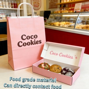 Scatola pieghevole gialla personalizzata sicura per alimenti stampa resistente OEM design scatola regalo per biscotti caffè prem - Product Image 3