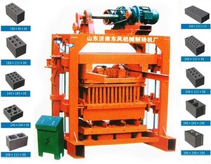 Giá thấp nhất QT4-40 bán tự động Khóa liên động hallow lát xi măng khối máy đúc quy mô nhỏ Máy làm gạch - Product Image 2