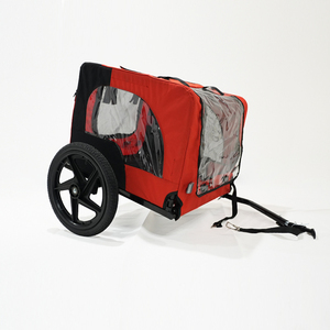 Remorque de vélo pour animaux de compagnie, capacité 60 kg, <span class=keywords><strong>chariot</strong></span> pour chien ou chat, roues pneumatiques de 16 pouces, cadre en acier pliable, utilisation en extérieur - Product Image 1