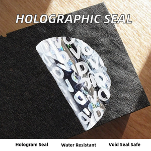 Étiquette adhésive holographique personnalisée, autocollant de sécurité imperméable anti-contrefaçon pour l'emballage des boîtes - Product Image 2