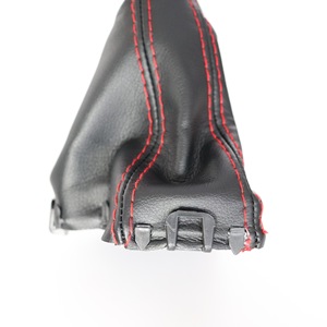 Ford Mondeo Gear <b>Shift</b> <b>Knob</b> Cover Black Leather Red Stitching Universal Fit - Product Image 5