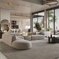 Canapé Modulable de Luxe pour Salon, Design Personnalisé, Confortable, en Tissu ou Cuir, pour Villa