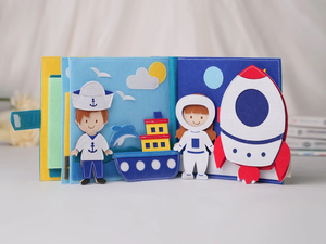 Livre d'activités <span class=keywords><strong>en</strong></span> feutre interactif Montessori unisexe, livre d'activités silencieux pour les garçons, jouets éducatifs pour enfants - Product Image 3