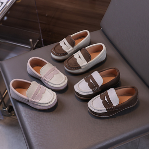 Hafif İngiliz yürüyüşe ayakkabı çocuk toptan moda çocuklar için ayakkabı erkek rahat ayakkabılar yeni Pu kız elbise ayakkabı - Product Image 2