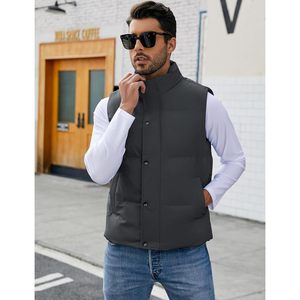 Mens Puffer Vest Winter Lightweight Stand Collar Sleeveless Quilted Outerwear Windproof Casual <b>Jacket</b> - Product Image 2