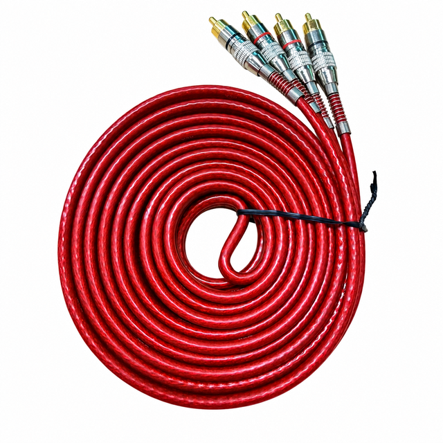 High Fidelity 2RCA to 2RCA Audio Cable Male to Male Gold Plated Stereo RCA Cable with Metal Shell Wire Harness Cable