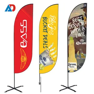 Bandeiras voadoras de poliéster, bandeira de penas para praia, promoção ao ar livre, negócios, bandeiras