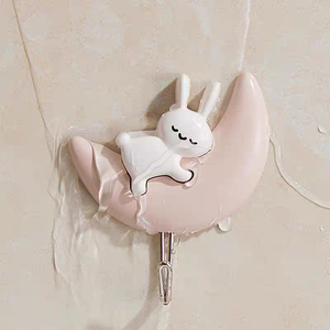7.5*6.5Cm Phim Hoạt Hình Dễ Thương Thỏ Móc Liền Mạch Mạnh Mẽ Dính Móc Nhiệm Vụ Nặng Nề Mặt Trăng Những Đám Mây Dính Móc Cho Khăn Phím Túi - Product Image 4