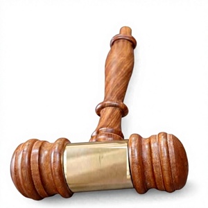 Ensemble marteau de juge et bloc sonore en bois écologique fait main, style antique, pour salle de judiciaire ou cadeaux décoratifs - Product Image 4