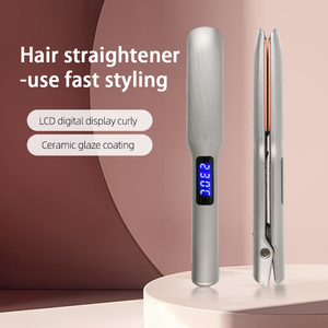 Tóc ép tóc, 1.75 inch phẳng sắt với lớp phủ gốm tấm điện áp kép chịu nhiệt Silicone cho tất cả các loại tóc - Product Image 5