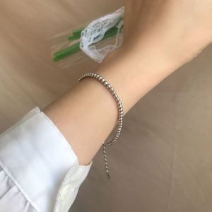 Dylam Minimalist Simple Design 925 Sterling <b>Silver</b> <b>Beaded</b> Chain Bracelet for Women Daily Wear Accessories - Product Image 5