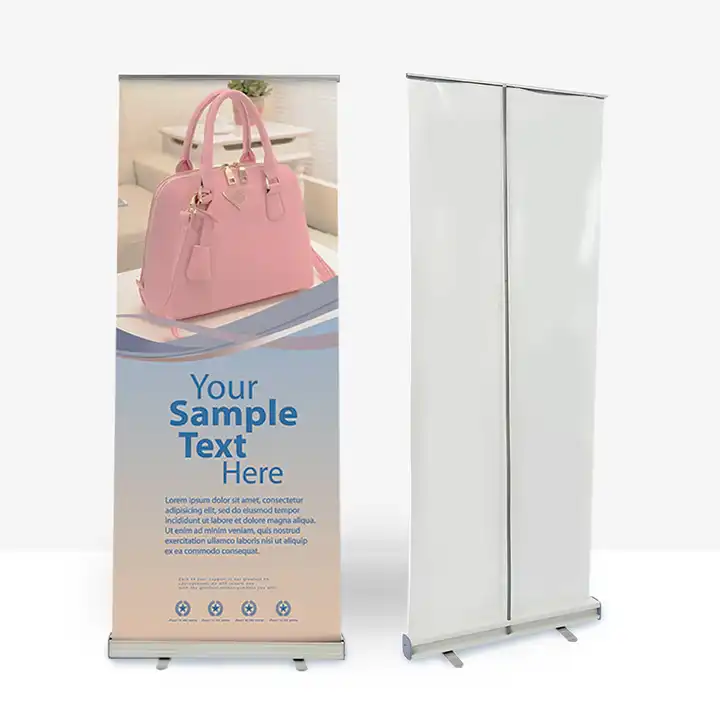 Tragbare Roll Screen Werbung Aluminium Wide base benutzer definierte Druck Promotion Roll Up Banner Stand