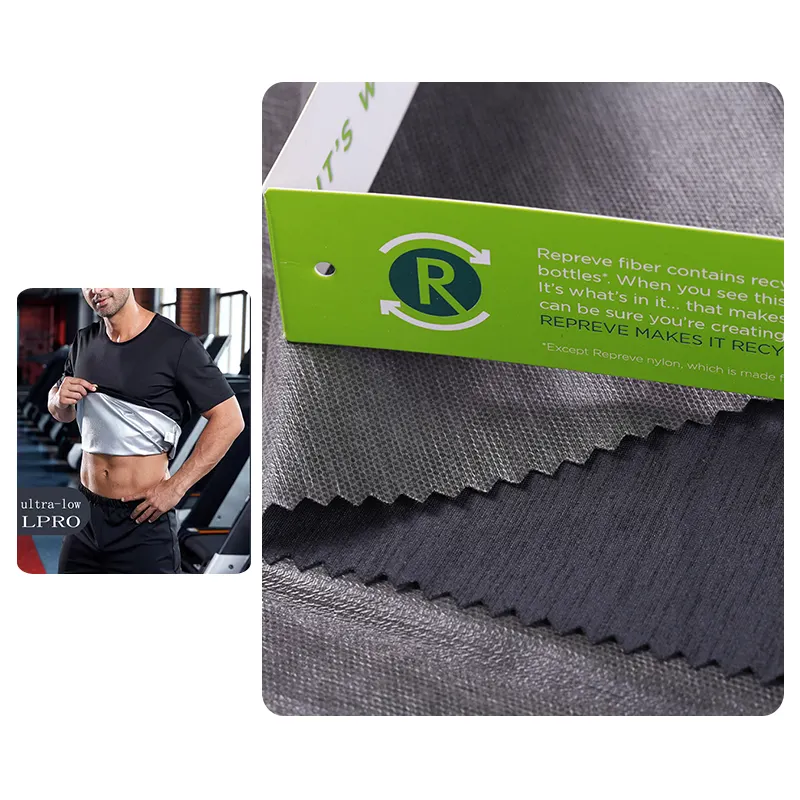 Elasticity 100d Mechanical Elastic Silver Film Composite Fabric For Washable Sweat Suit Fitness Pants And Yoga Suit