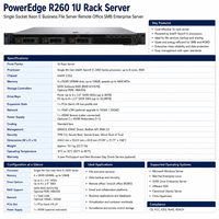Server Rak 1U Dell PowerEdge R260 Single Socket Xeon E untuk Bisnis, File Server, Remote Office, SMB, dan Enterprise