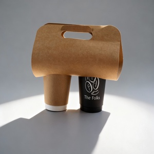 Gobelet à café jetable compostable personnalisé Sunshine 20 oz 600 ml en papier kraft à double paroi - Product Image 4
