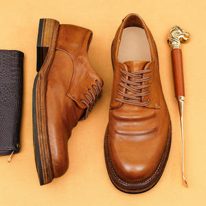 Chaussures Oxford de bureau décontractées pour hommes en cuir véritable de haute qualité, élégantes et respirantes, sur mesure - Product Image 4