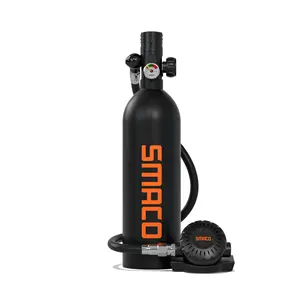 SMACO — Mini bouteille cylindre de plongée sous-marine snorkeling s400 plus, réservoir d'oxygène, équipement de plongée sous-marine de 15 à 20 minutes, nouveauté 2020