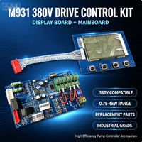 Aksesoris Papan Utama + Panel Layar LCD Cocok untuk M931 380V 0.75-4KW OEM Kotak Kontrol Pompa Limbah Cerdas Otomatis Penuh