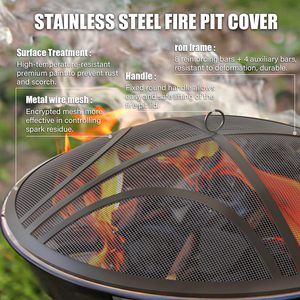 משודרג 22 אינץ 'מתכת קריסת אש בור ניצוץ מסך ניצוץ מודרני החלפת סגנון מודרני - Product Image 3