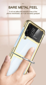 Funda plegable para teléfono samsung <span class=keywords><strong>z</strong></span> <span class=keywords><strong>flip</strong></span> 4, carcasa electrochapada para pc, samsung <span class=keywords><strong>galaxy</strong></span> <span class=keywords><strong>z</strong></span> <span class=keywords><strong>flip</strong></span> <span class=keywords><strong>3</strong></span> - Product Image 5