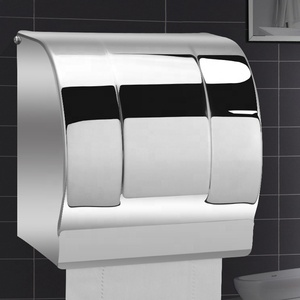 In Acciaio Inox Rotolo <span class=keywords><strong>di</strong></span> <span class=keywords><strong>Carta</strong></span> Tissue Holder Parete della Scatola Del Tessuto <span class=keywords><strong>per</strong></span> la Casa Bagno <span class=keywords><strong>Cucina</strong></span> con Superficie Liscia Igienica Dispenser - Product Image 2
