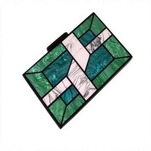 Sujetalibros Artístico de Resina Epoxi, Forma Irregular, Patrón Verde y Blanco, Decoración para el Hogar, Artesanía - Product Image 1