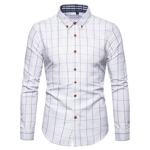 All'ingrosso di alta qualità europea e americana camicia da <span class=keywords><strong>uomo</strong></span> a manica lunga ampia camicetta Casual con risvolto Plus Size <span class=keywords><strong>abbigliamento</strong></span> da <span class=keywords><strong>uomo</strong></span> - Product Image 3