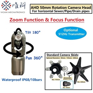 Vicam 360 Rodation cống ống kiểm tra máy ảnh 60M 150M chiều sâu truy cập 13 HD màn hình 50mm PT công nghiệp nội soi Hệ thống <span class=keywords><strong>camera</strong></span> - Product Image 5