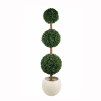 Árbol de Césped Artificial de Plástico de 50 cm, Planta Tropical Artificial, Ecológica, Duradera, de Alta Simulación, Decoraciones para Exteriores para Jardín
