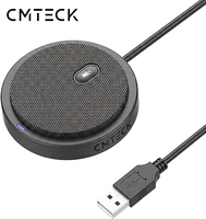 Microphone de conférence filaire portable CMTECK M002, micro à condensateur USB de bureau pour enregistrement et consultation médecin-patient, garantie 1 an