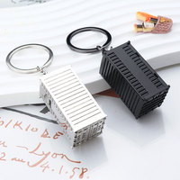 Porte-clés en métal en forme de conteneur d'expédition, souvenir abordable pour l'industrie de la logistique et des cadeaux promotionnels