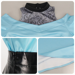 Disfraz de cosplay MeM Chu para niños de 8 a 13 años, traje de juego de rol de anime, vestido azul y negro con accesorios - Product Image 4