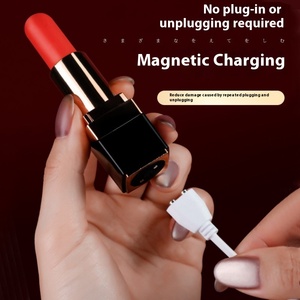 Damen Lippenstift Vibrator Einst eckbarer Bullet Vibrator mit USB-Magnet ladung Starke Vibration AV-Massage gerät Damen Spielzeug für Erwachsene - Product Image 3