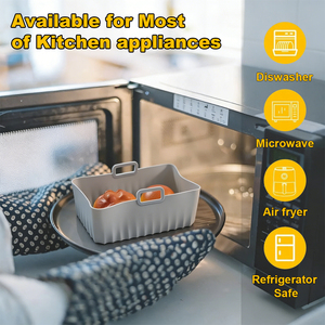 Moules de cuisson en silicone résistants <span class=keywords><strong>à</strong></span> la chaleur, durables, pour gratins, ustensiles de pâtisserie réutilisables, compatibles lave-vaisselle et friteuse <span class=keywords><strong>à</strong></span> air chaud - Product Image 3